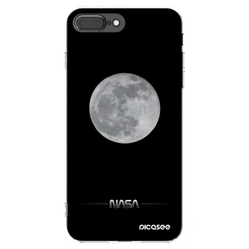 Picasee Apple iPhone 7 Plus Hülle - Transparentes Silikon - Moon Minimal