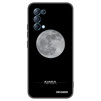Picasee OPPO Reno 5 5G Hülle - Schwarzes Silikon - Moon Minimal