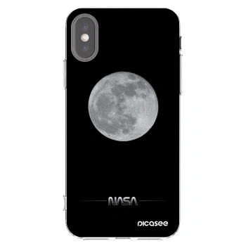 Picasee Apple iPhone X/XS Hülle - Transparentes Silikon - Moon Minimal
