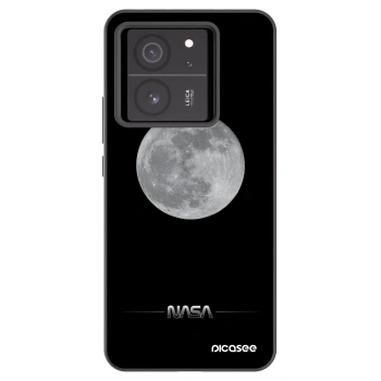 Picasee Xiaomi 13T Pro Hülle - Schwarzes Silikon - Moon Minimal