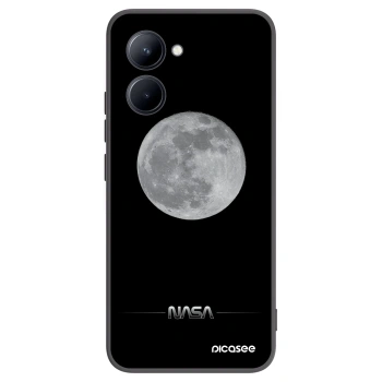 Picasee Realme C33 (2023) Hülle - Schwarzes Silikon - Moon Minimal