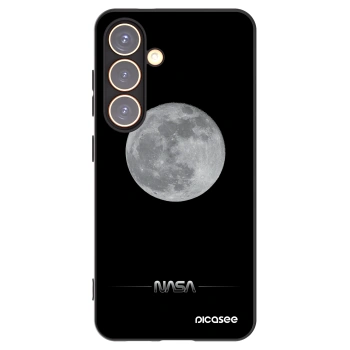 Picasee Samsung Galaxy S24 S921B 5G Hülle - Schwarzes Silikon - Moon Minimal