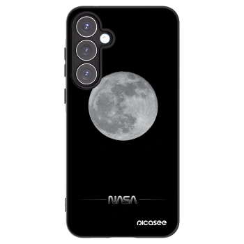 Picasee Samsung Galaxy A55 5G A556B Hülle - Schwarzes Silikon - Moon Minimal