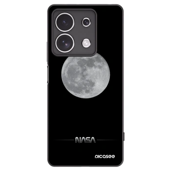 Picasee Xiaomi Redmi Note 13 4G Hülle - Schwarzes Silikon - Moon Minimal