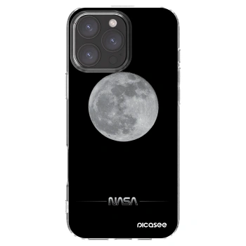 Picasee Apple iPhone 16 Pro Max Hülle - Transparentes Silikon - Moon Minimal