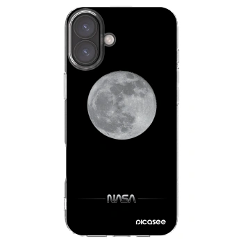 Picasee Apple iPhone 16 Plus Hülle - Transparentes Silikon - Moon Minimal