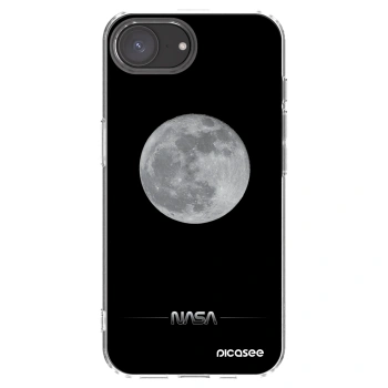 Picasee Apple iPhone 16e Hülle - Transparentes Silikon - Moon Minimal