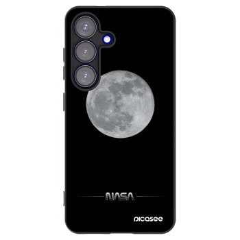 Picasee Samsung Galaxy S25 5G Hülle - Schwarzes Silikon - Moon Minimal