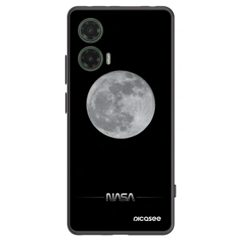 Picasee Motorola Moto G35 5G Hülle - Schwarzes Silikon - Moon Minimal