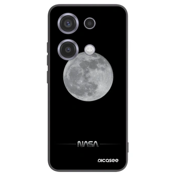 Picasee Xiaomi Redmi Note 14S Hülle - Schwarzes Silikon - Moon Minimal
