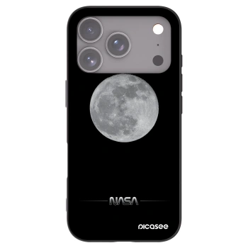 Picasee Apple iPhone 17 Pro Hülle - Schwarzes Silikon - Moon Minimal