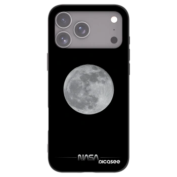 Picasee Apple iPhone 17 Pro Max Hülle - Schwarzes Silikon - Moon Minimal