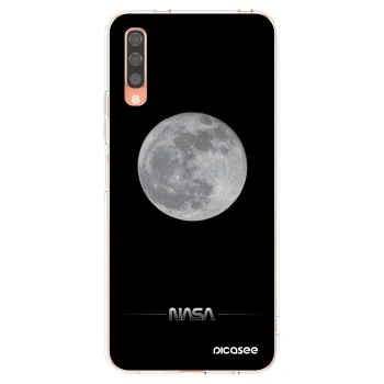 Picasee Samsung Galaxy A70 A705F Hülle - Transparentes Silikon - Moon Minimal