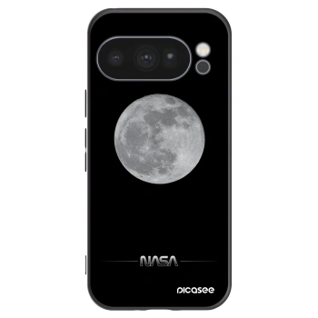 Picasee Google Pixel 10 Pro Hülle - Schwarzes Silikon - Moon Minimal