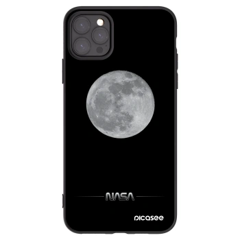 Picasee Apple iPhone 11 Pro Max Hülle - Schwarzes Silikon - Moon Minimal