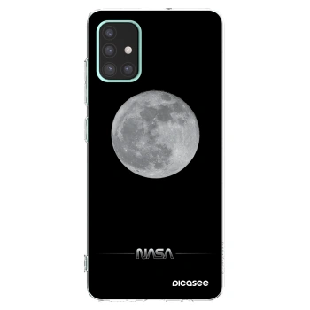 Picasee Samsung Galaxy A51 A515F Hülle - Transparentes Silikon - Moon Minimal