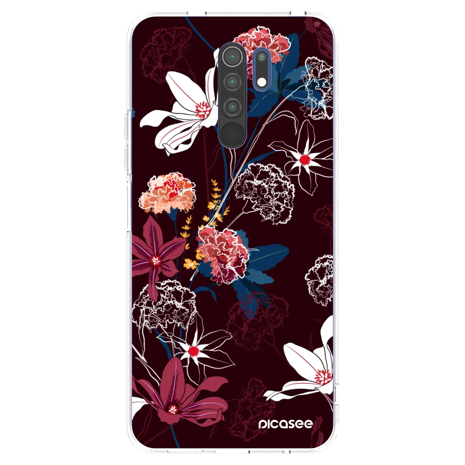 Picasee Xiaomi Redmi 9 Hülle - Transparentes Silikon - Dark Meadow