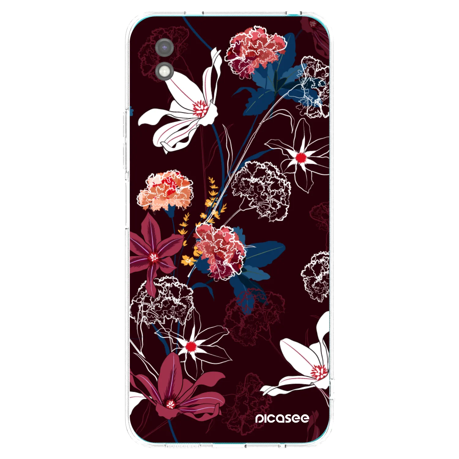 Picasee Xiaomi Redmi 9A Hülle - Schwarzes Silikon - Dark Meadow