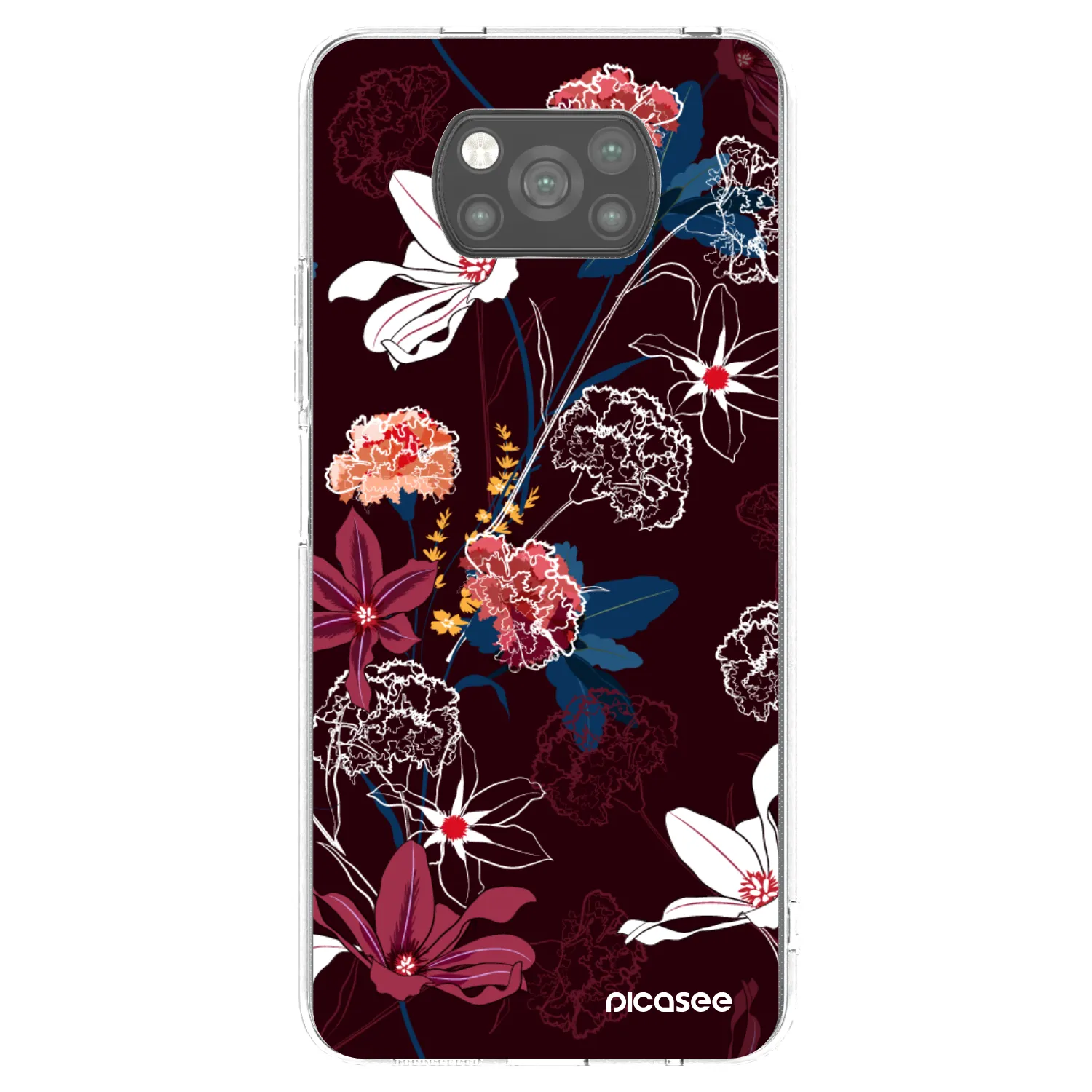 Picasee Xiaomi Poco X3 Hülle - Schwarzes Silikon - Dark Meadow