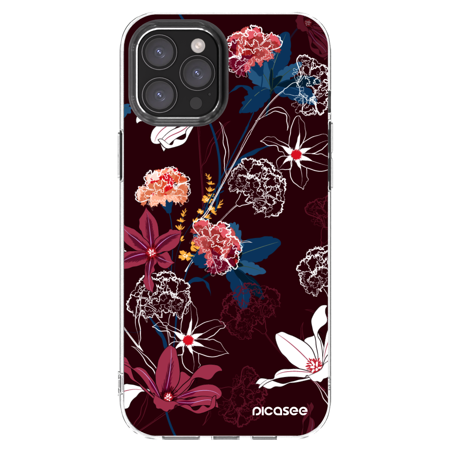 Picasee Apple iPhone 12 Pro Max Hülle - Transparentes Silikon - Dark Meadow