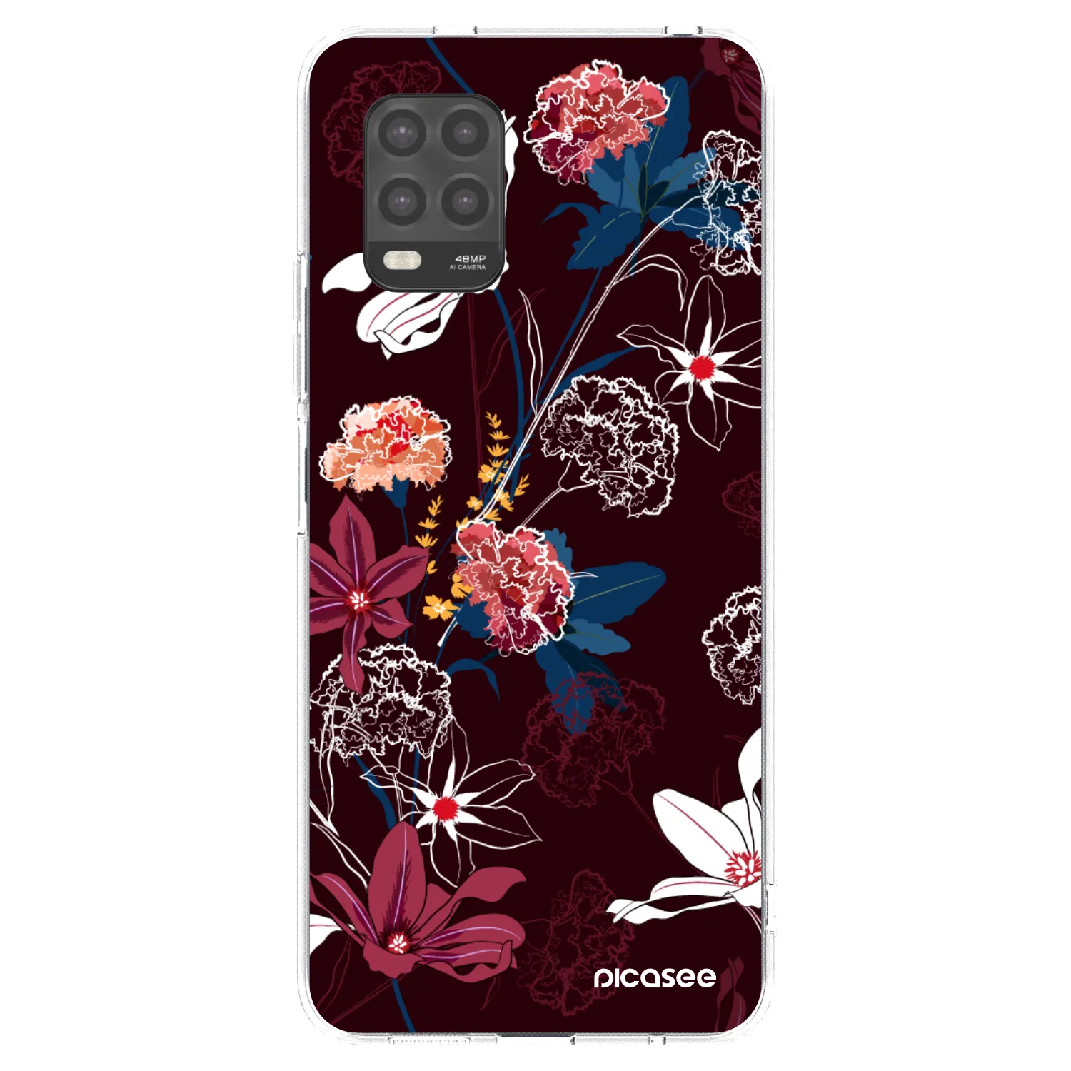 Picasee Xiaomi Mi 10 Lite Hülle - Transparentes Silikon - Dark Meadow