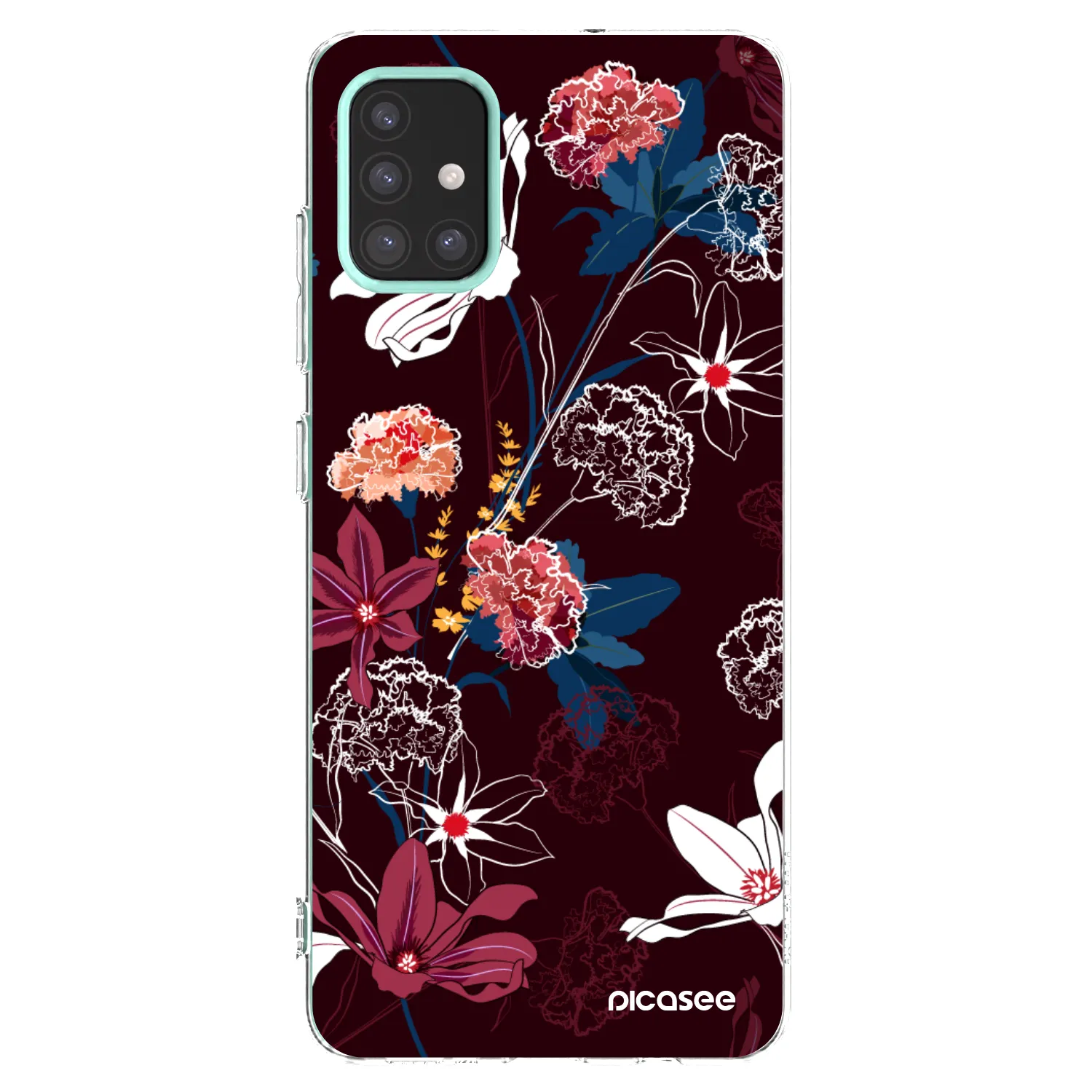 Picasee Samsung Galaxy M31s Hülle - Transparentes Silikon - Dark Meadow