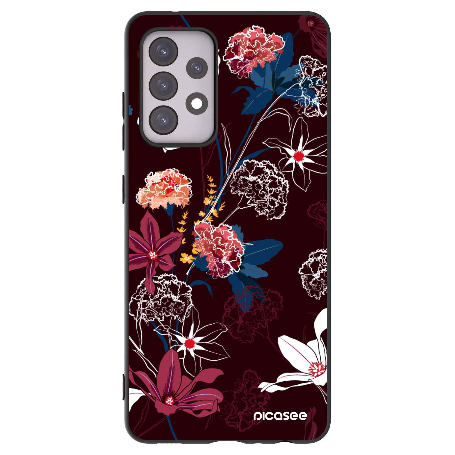 Picasee Samsung Galaxy A52 5G A525F Hülle - Schwarzes Silikon - Dark Meadow