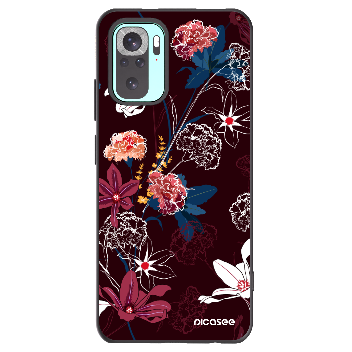 Picasee Xiaomi Redmi Note 10 Pro Hülle - Schwarzes Silikon - Dark Meadow