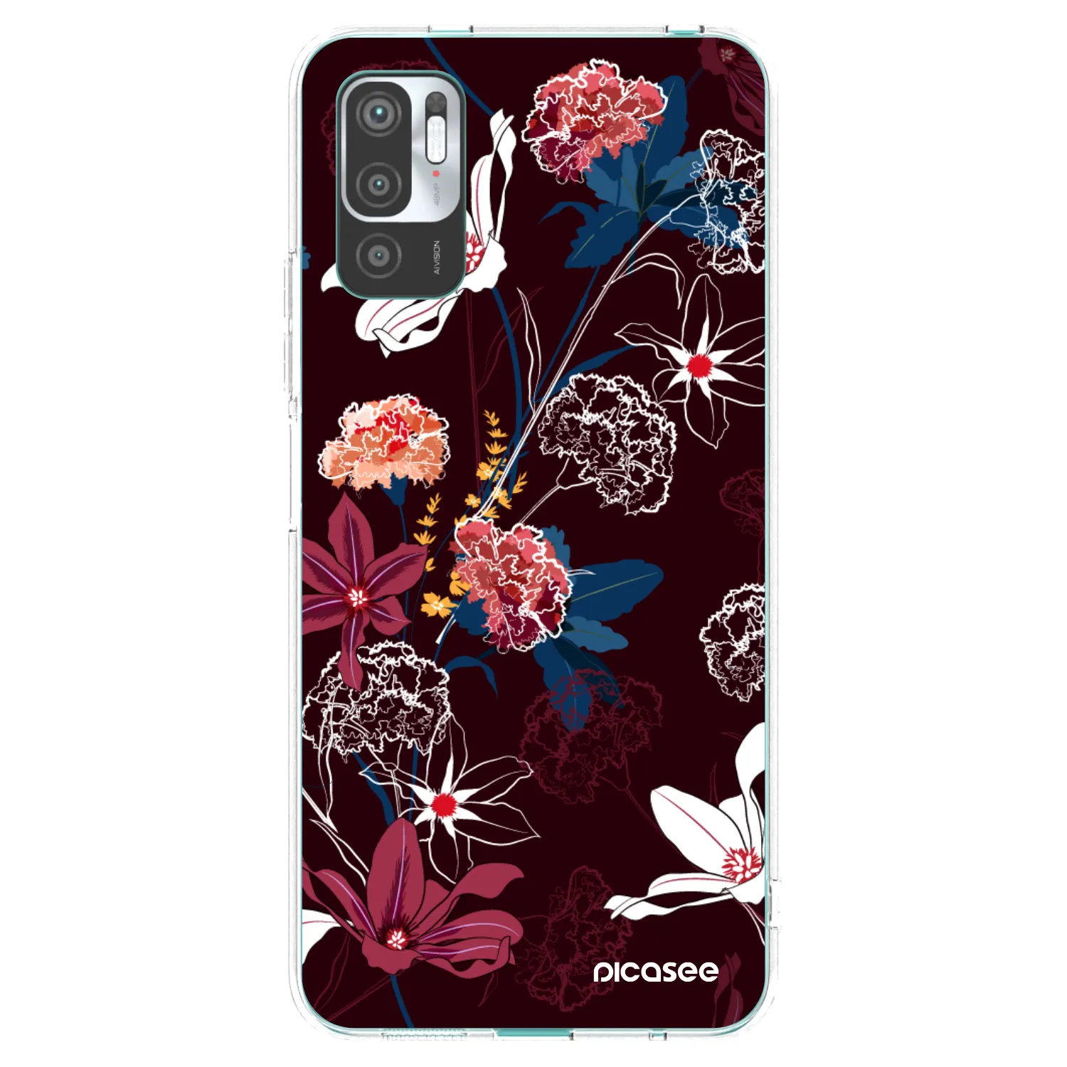 Picasee Xiaomi Redmi Note 10 5G Hülle - Transparentes Silikon - Dark Meadow