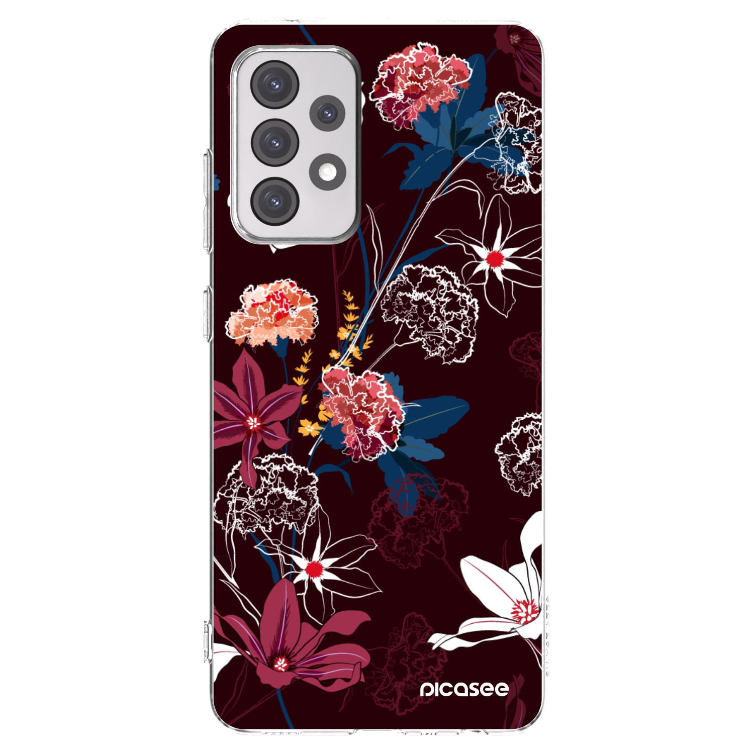 Picasee Samsung Galaxy A52s 5G A528B Hülle - Transparentes Silikon - Dark Meadow