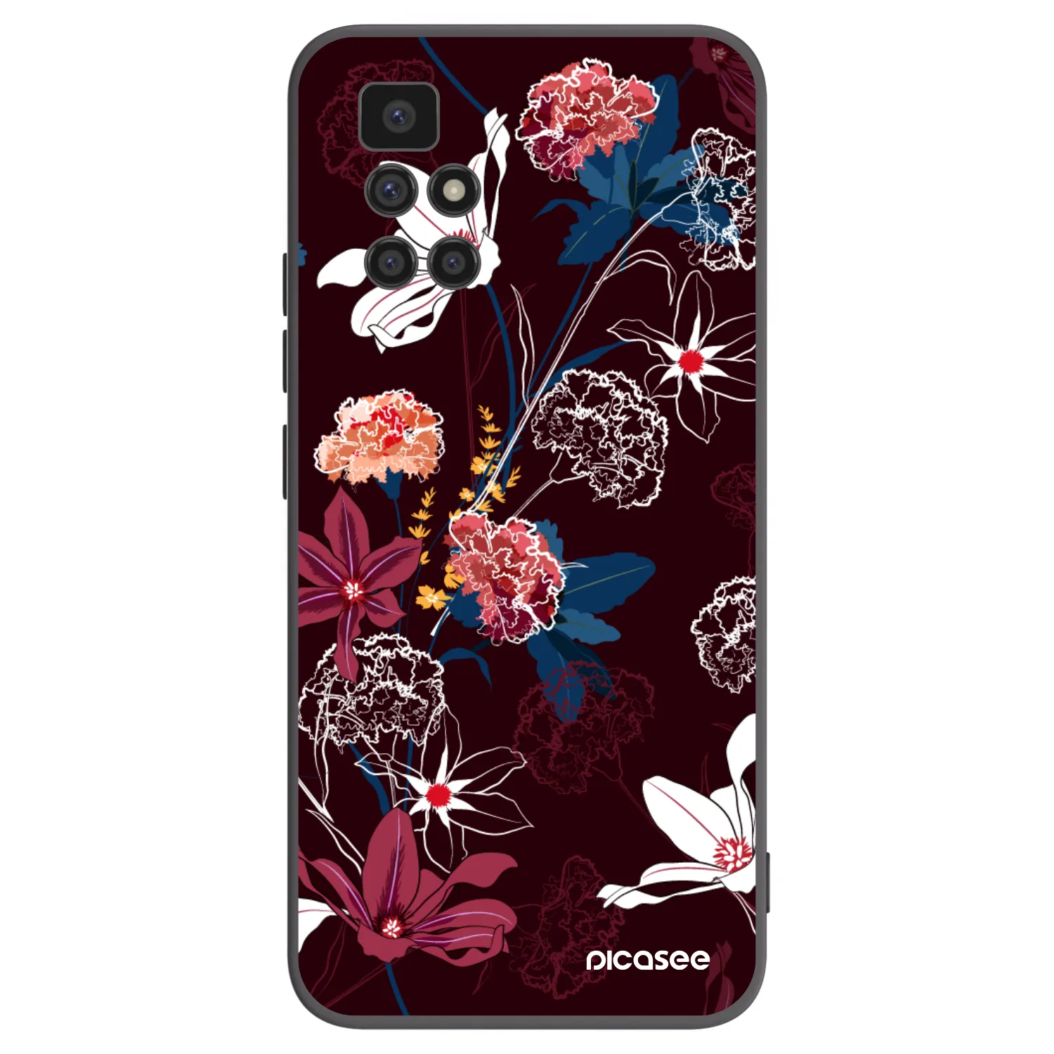 Picasee Xiaomi Redmi 10 Hülle - Schwarzes Silikon - Dark Meadow