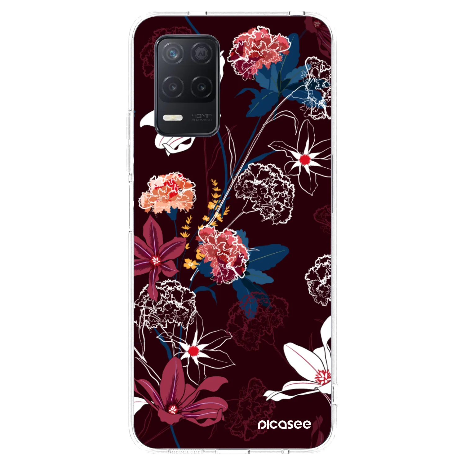 Picasee Realme 8 5G Hülle - Transparentes Silikon - Dark Meadow