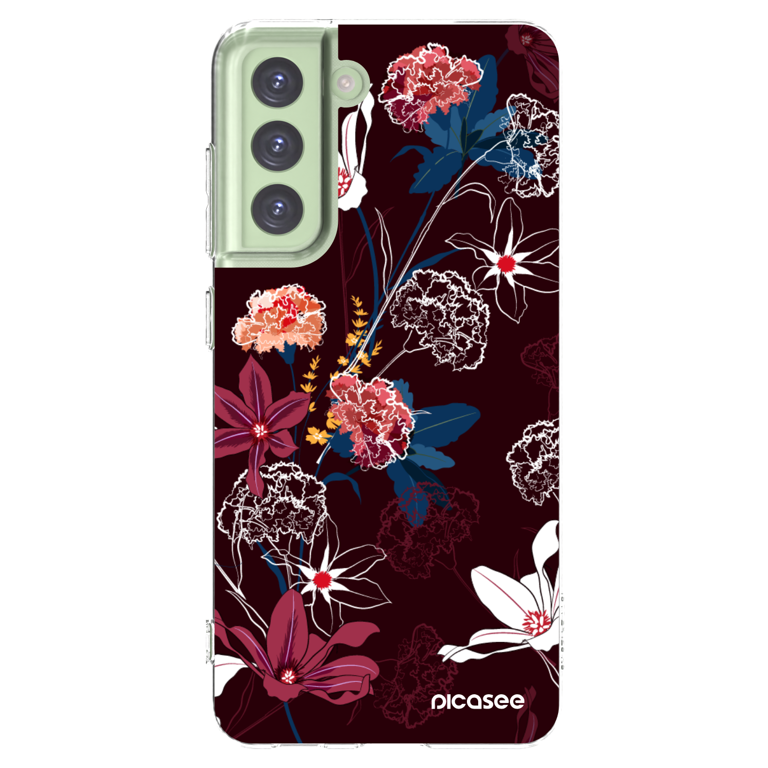 Picasee Samsung Galaxy S21 FE 5G Hülle - Transparentes Silikon - Dark Meadow