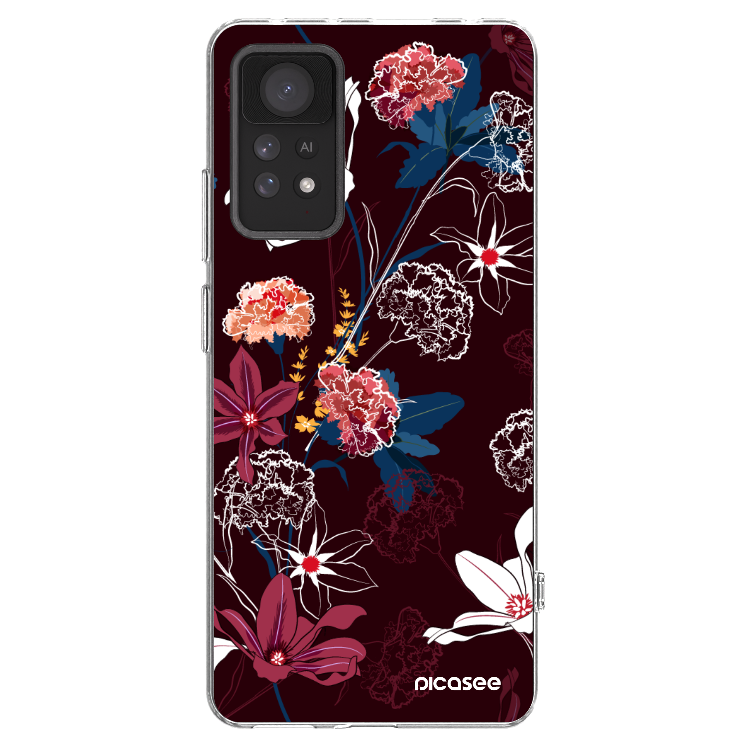 Picasee Xiaomi Redmi Note 11 Pro Hülle - Transparentes Silikon - Dark Meadow