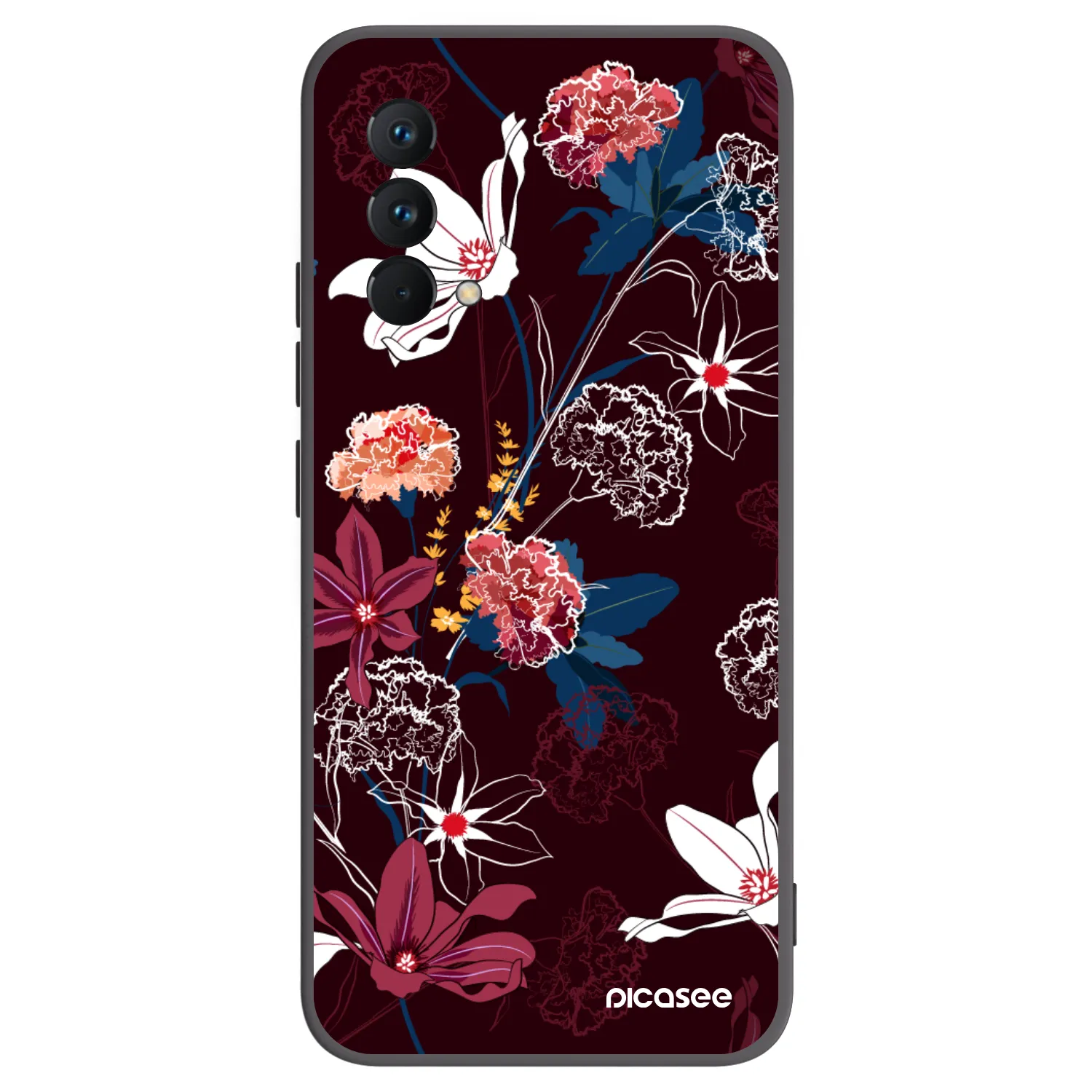 Picasee Realme GT Master Edition 5G Hülle - Schwarzes Silikon - Dark Meadow