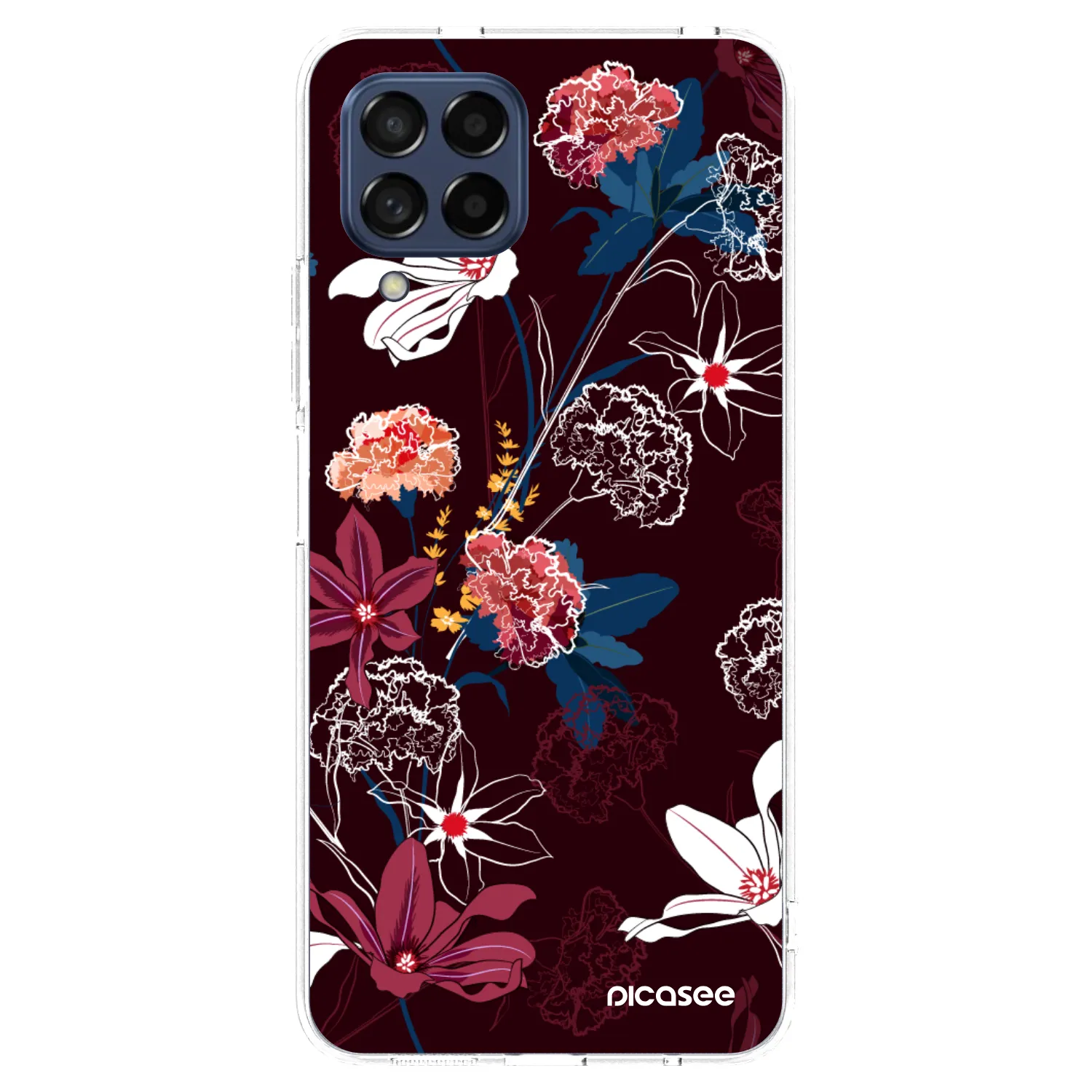 Picasee Samsung Galaxy M53 5G Hülle - Transparentes Silikon - Dark Meadow