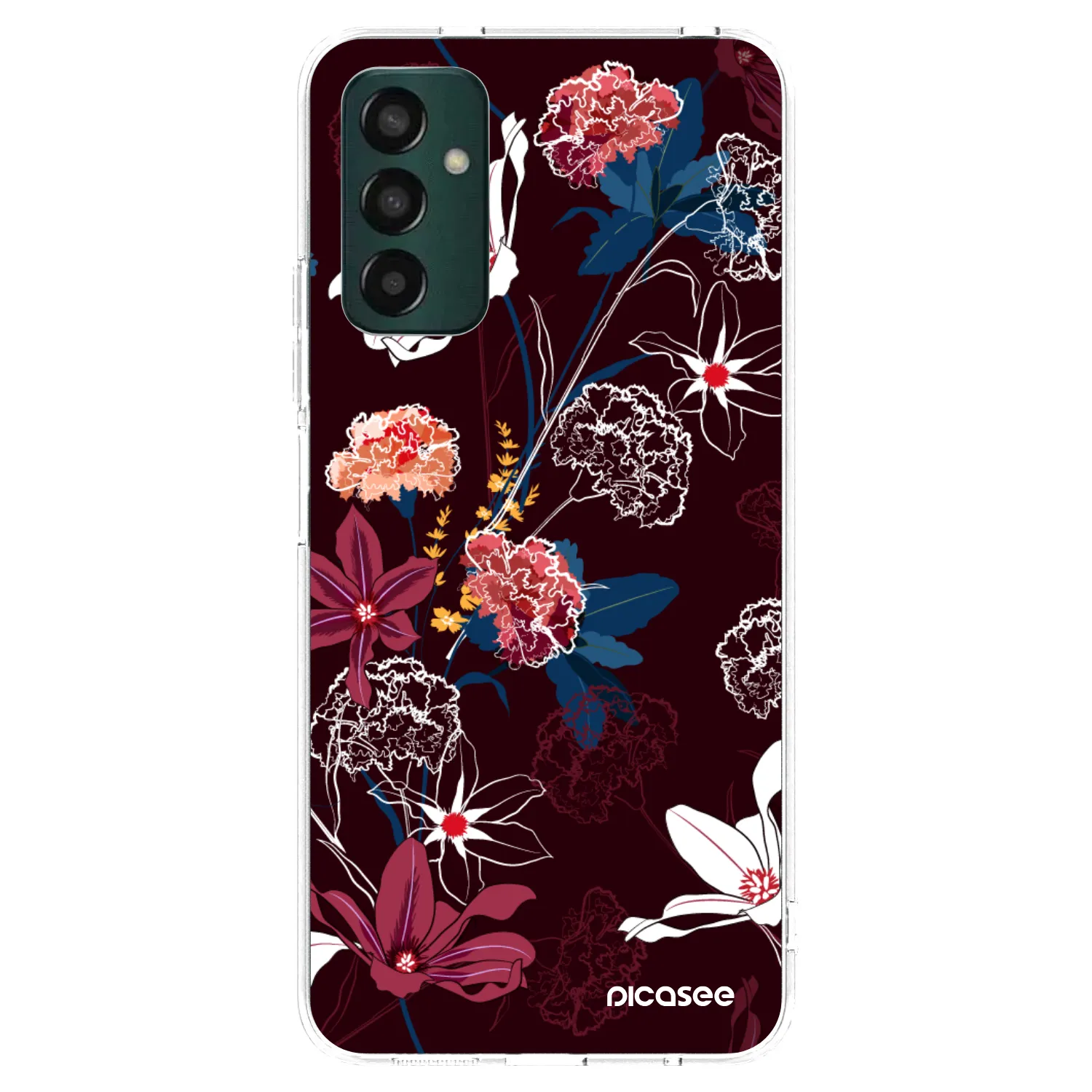 Picasee Samsung Galaxy M23 5G Hülle - Transparentes Silikon - Dark Meadow