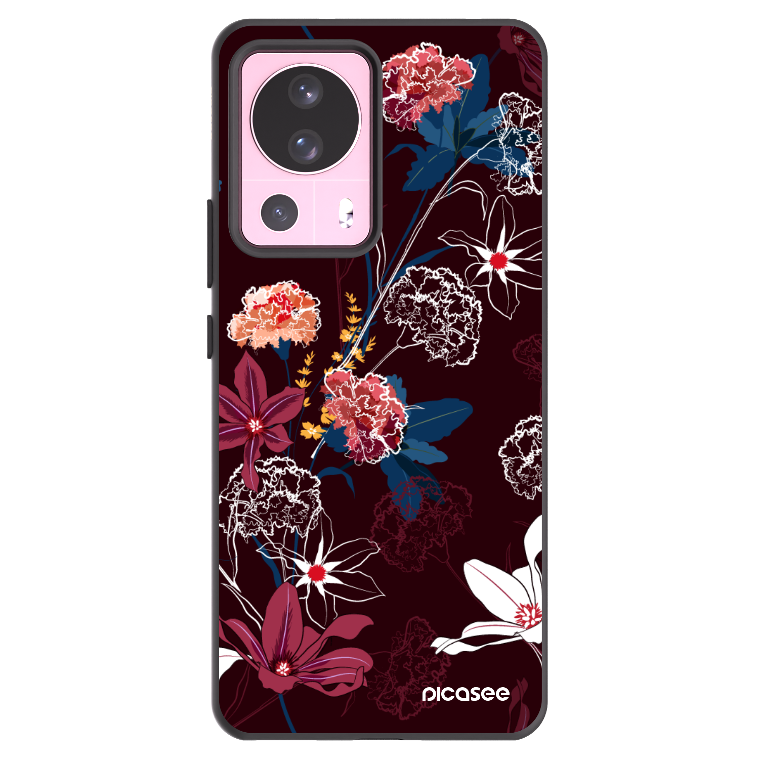 Picasee Xiaomi 13 Lite Hülle - Schwarzes Silikon - Dark Meadow
