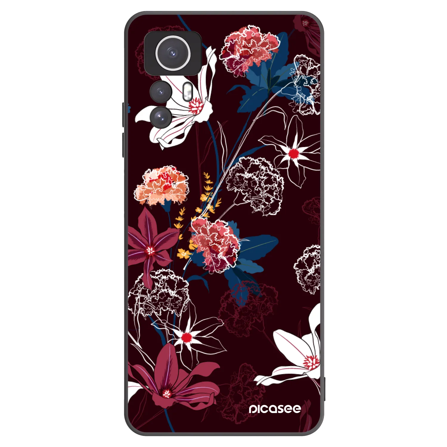 Picasee Xiaomi Redmi Note 12S Hülle - Schwarzes Silikon - Dark Meadow
