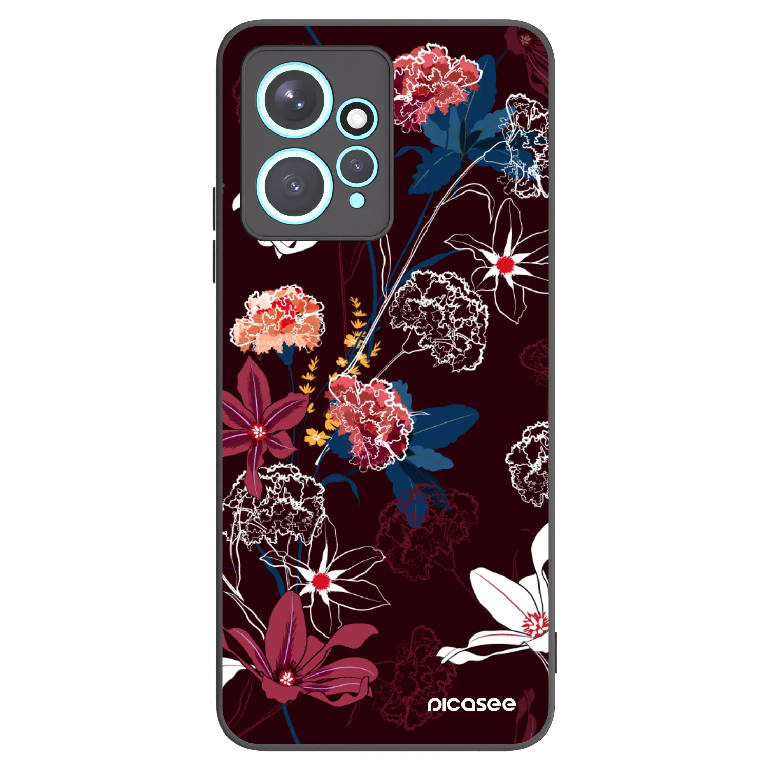 Picasee Xiaomi Redmi Note 12 4G Hülle - Schwarzes Silikon - Dark Meadow