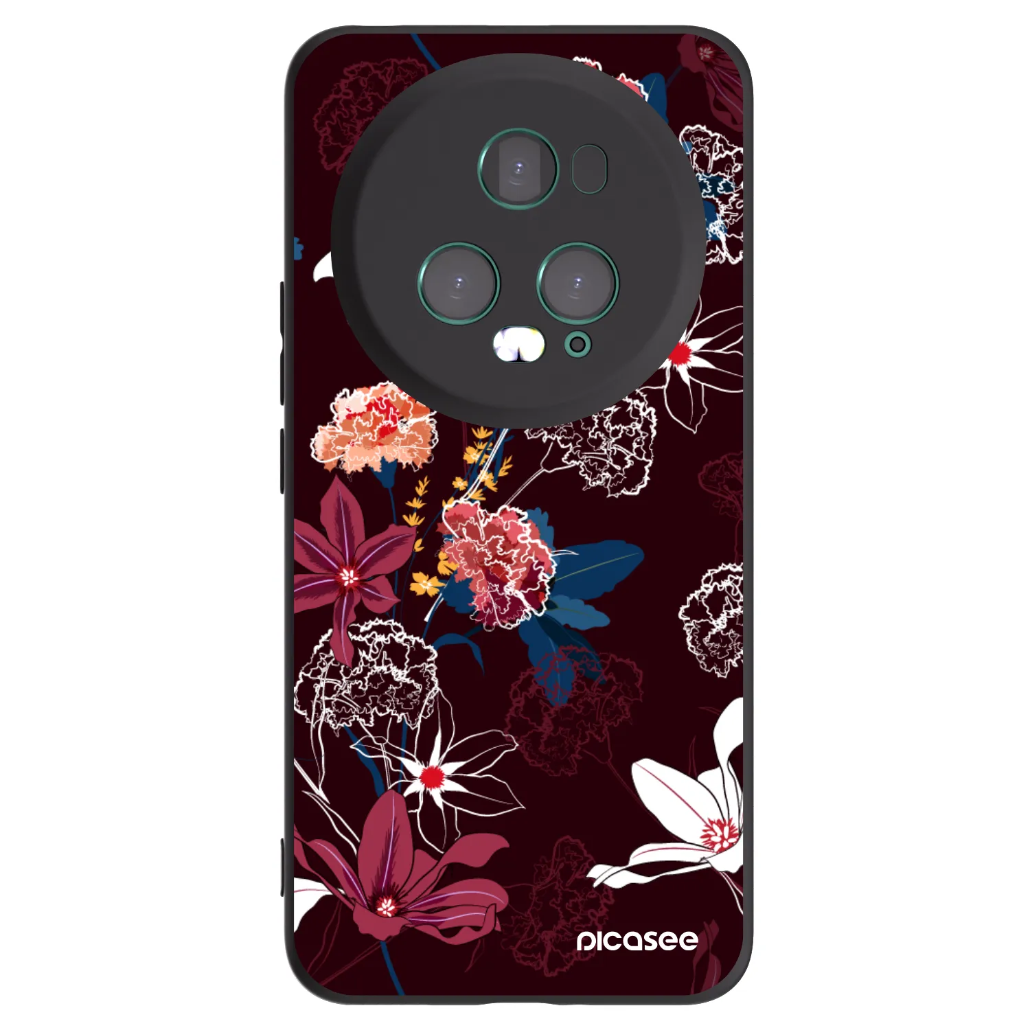 Picasee Honor Magic5 Pro Hülle - Schwarzes Silikon - Dark Meadow