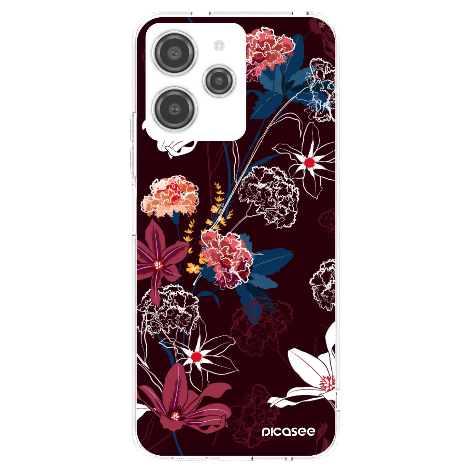 Picasee Xiaomi Redmi 12 4G Hülle - Transparentes Silikon - Dark Meadow