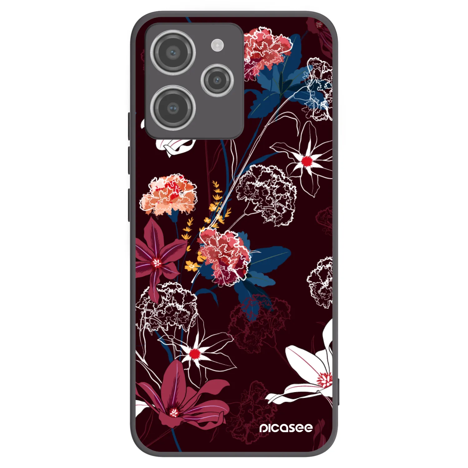 Picasee Xiaomi Redmi 12 4G Hülle - Schwarzes Silikon - Dark Meadow