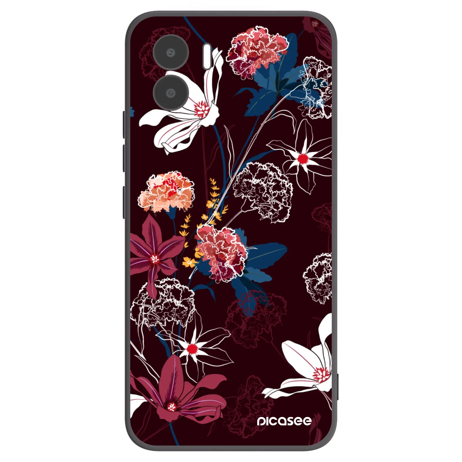 Picasee Xiaomi Redmi A2 Hülle - Schwarzes Silikon - Dark Meadow