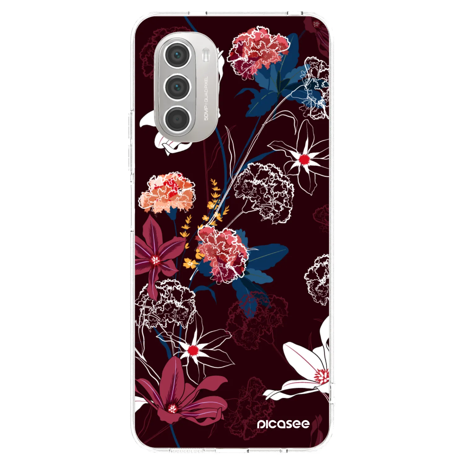 Picasee Motorola Moto G51 Hülle - Transparentes Silikon - Dark Meadow