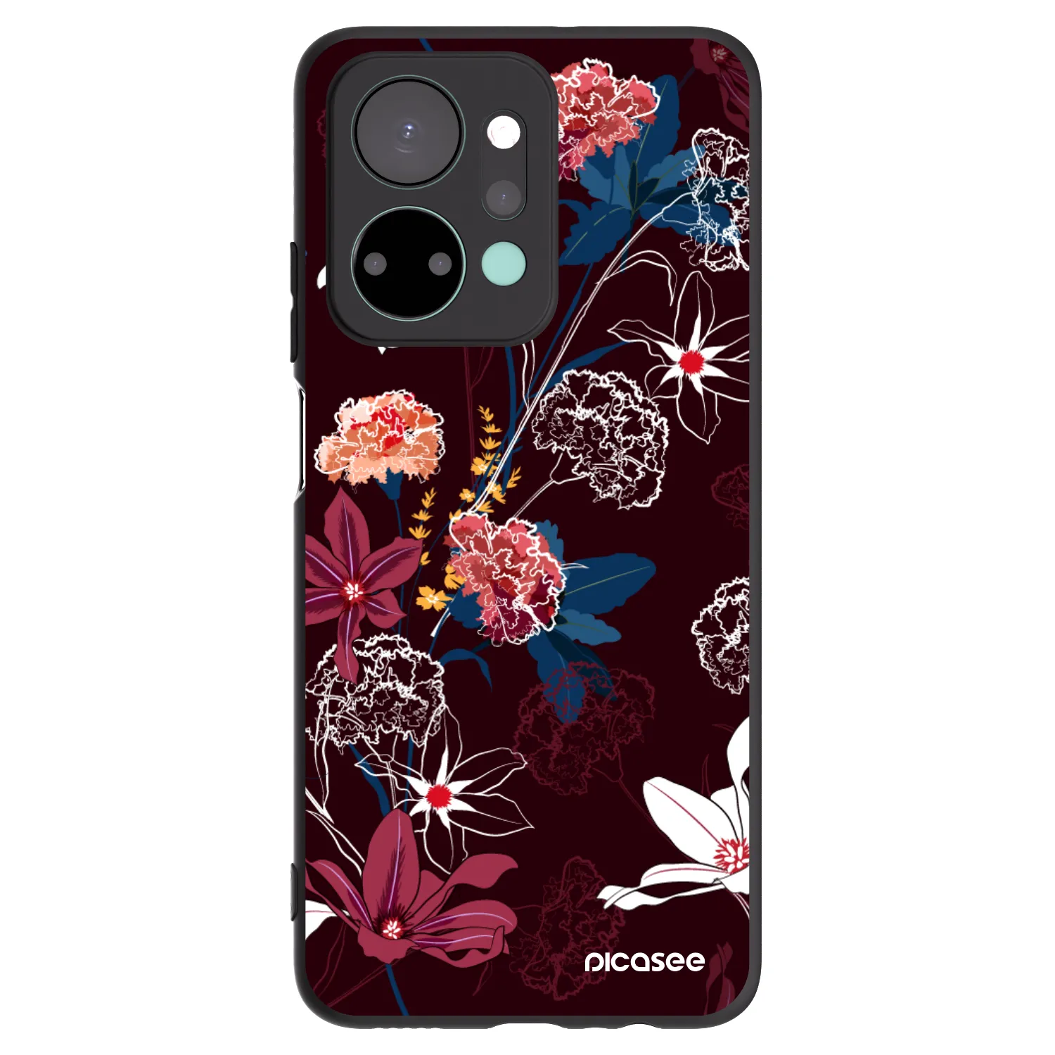 Picasee Honor X7a Hülle - Schwarzes Silikon - Dark Meadow