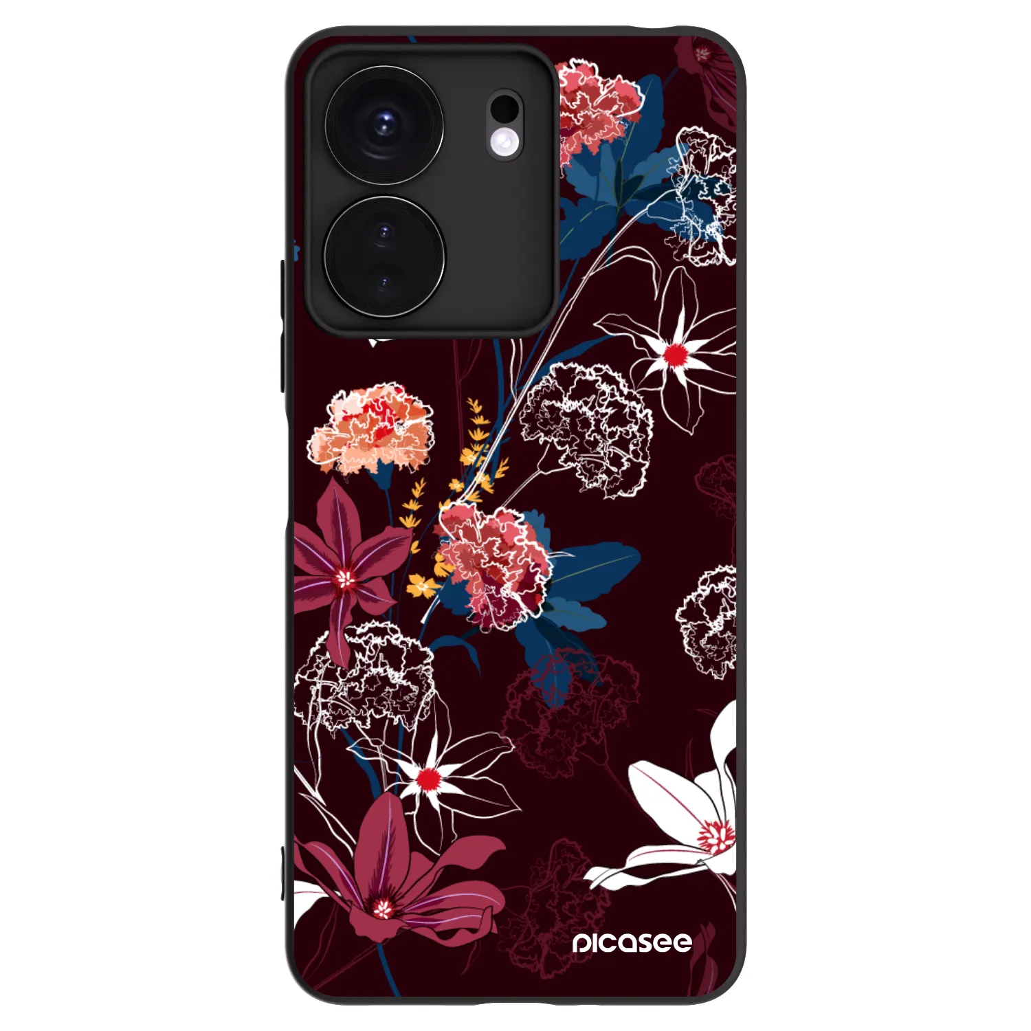 Picasee Xiaomi Redmi 13C 4G Hülle - Schwarzes Silikon - Dark Meadow