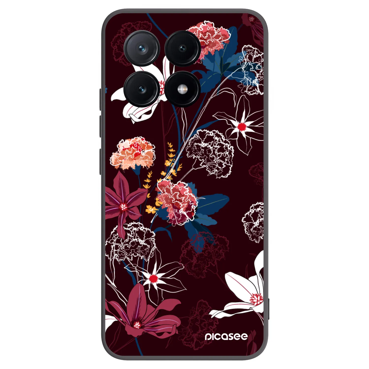 Picasee Xiaomi Poco X6 Pro Hülle - Schwarzes Silikon - Dark Meadow