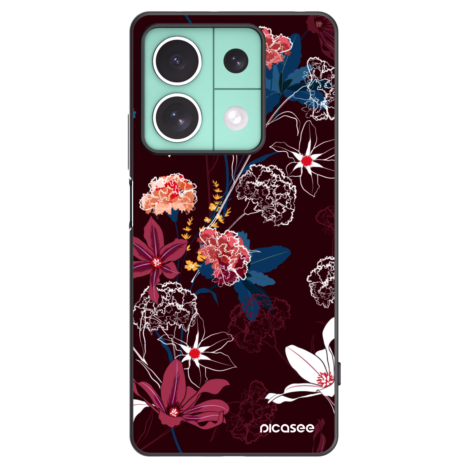 Picasee Xiaomi Redmi Note 13 5G Hülle - Schwarzes Silikon - Dark Meadow