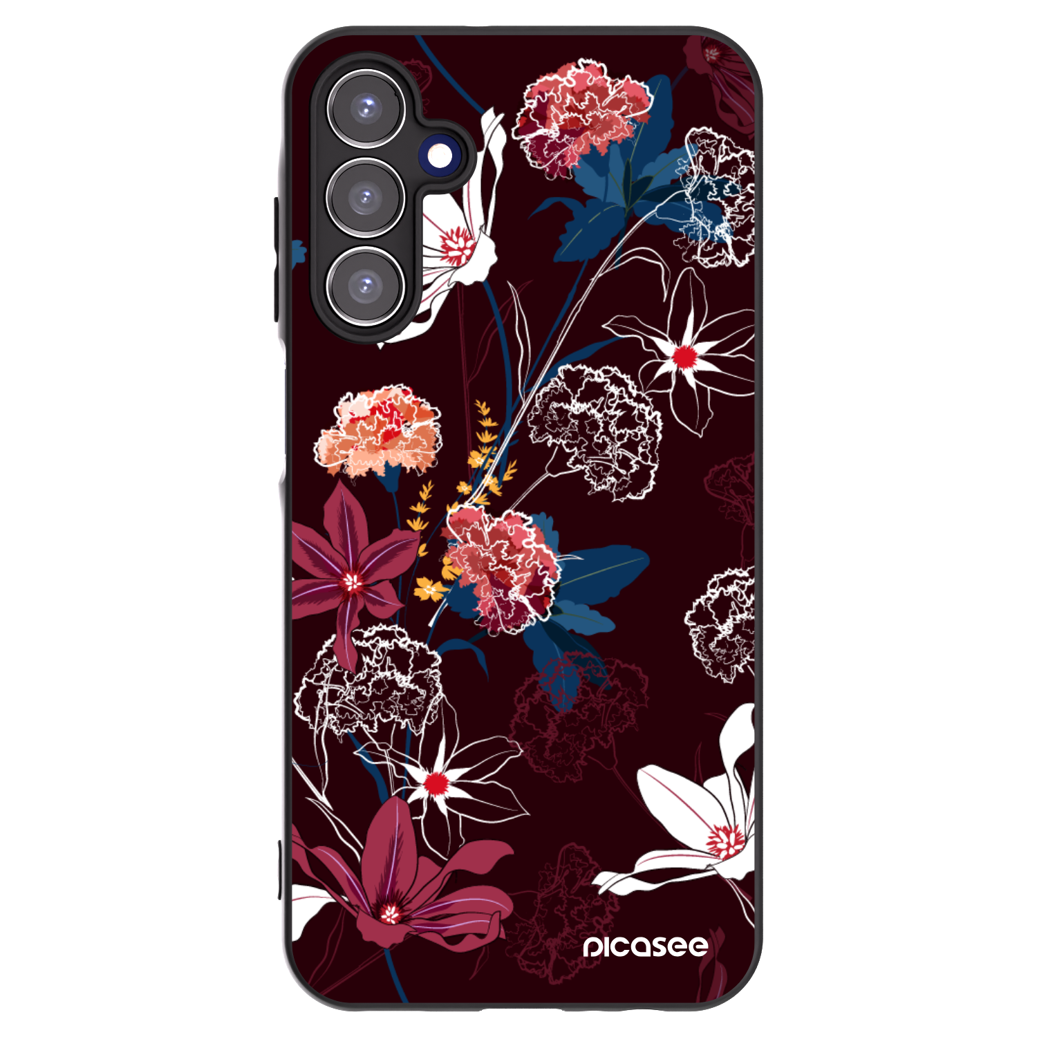 Picasee Samsung Galaxy A15 A156B 5G Hülle - Schwarzes Silikon - Dark Meadow